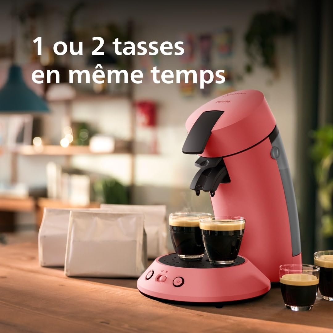 Machine à café à dosettes SENSEO Original Plus – Rouge Tendre | CSA210/35