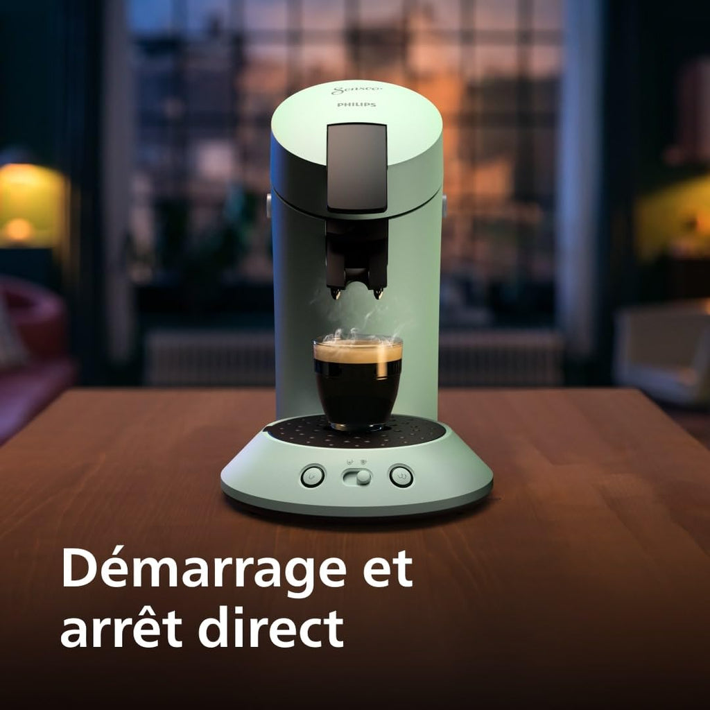 Machine à café à dosettes SENSEO Original Plus – Vert Désert | CSA210/80