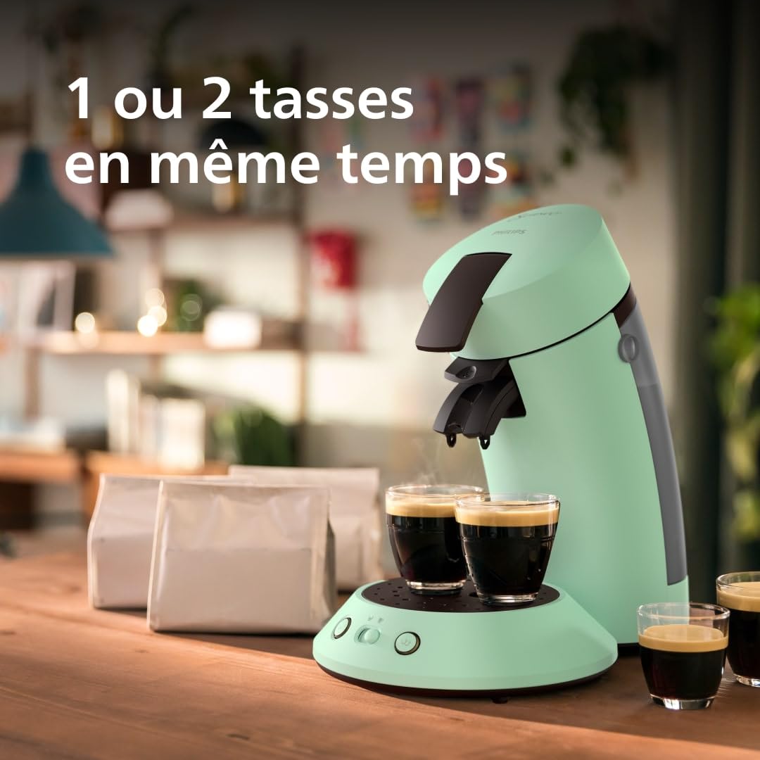 Machine à café à dosettes SENSEO Original Plus – Vert Désert | CSA210/80