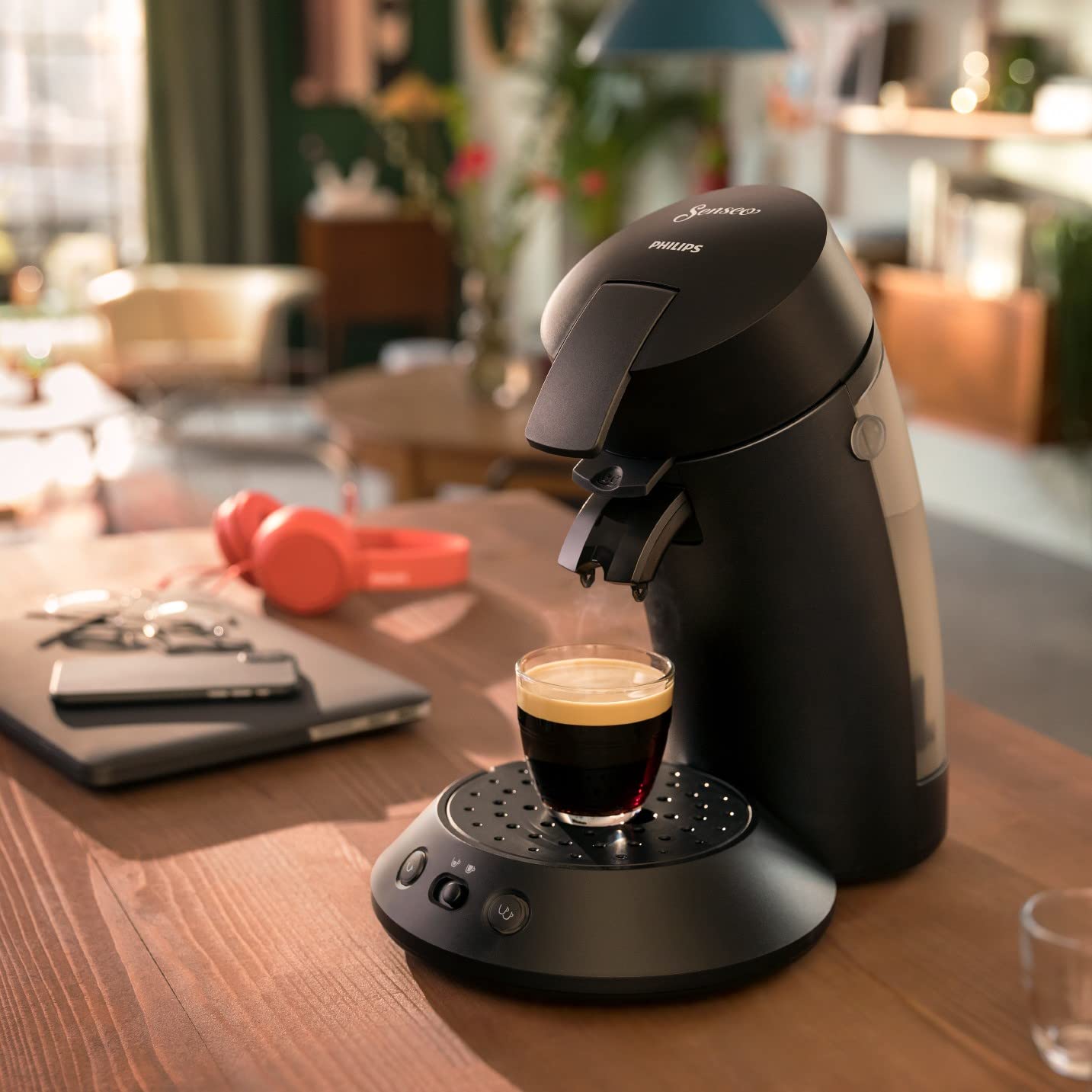 Machine à café à dosettes SENSEO – Piano Noir | CSA210/22
