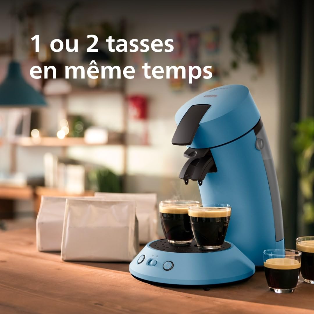 Machine à café à dosettes SENSEO Original Plus – Bleu Paon | CSA210/00