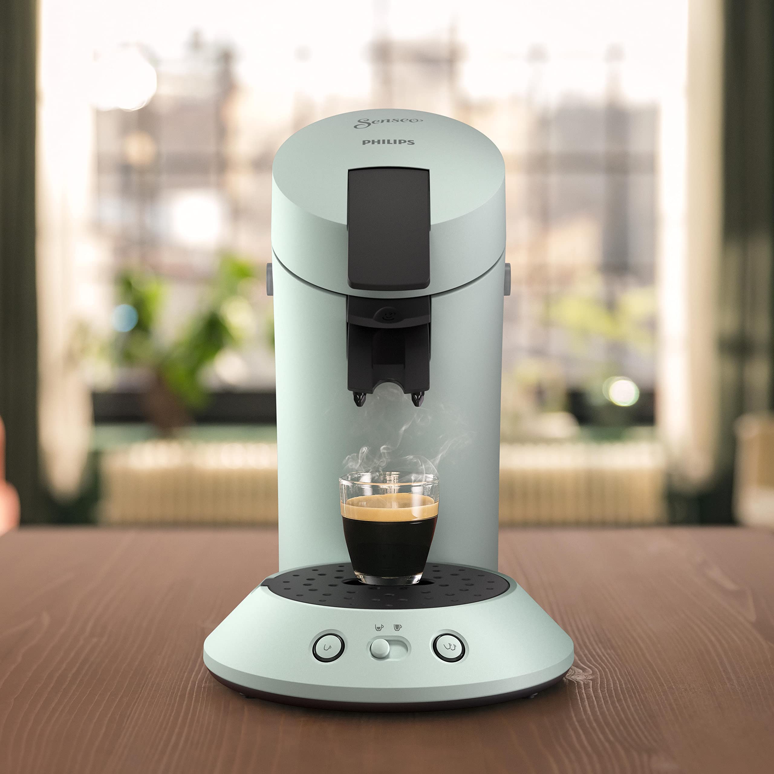 Machine à café à dosettes SENSEO Original+ – Menthe Pâle | CSA210/21