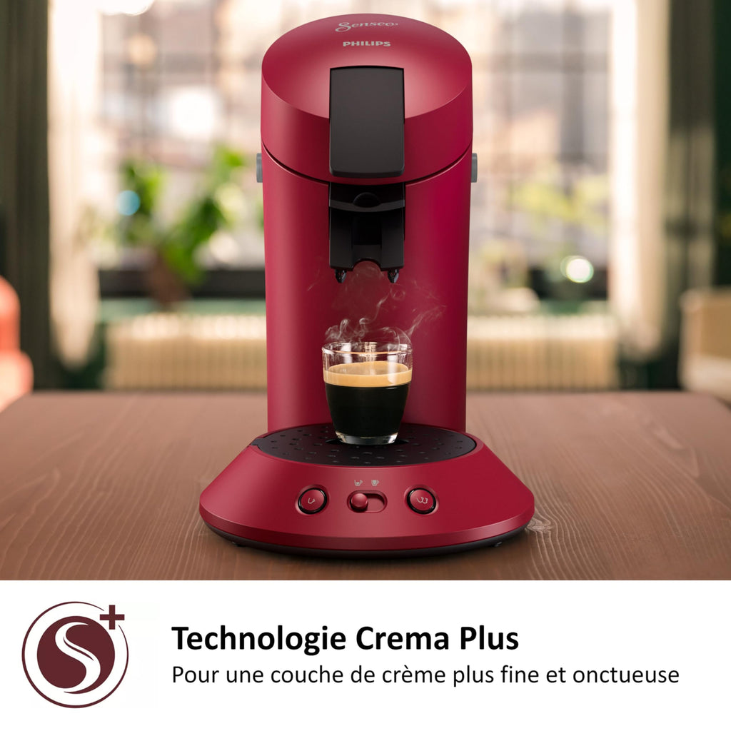 Machine à café à dosettes SENSEO Original Plus – Rouge | CSA210/91