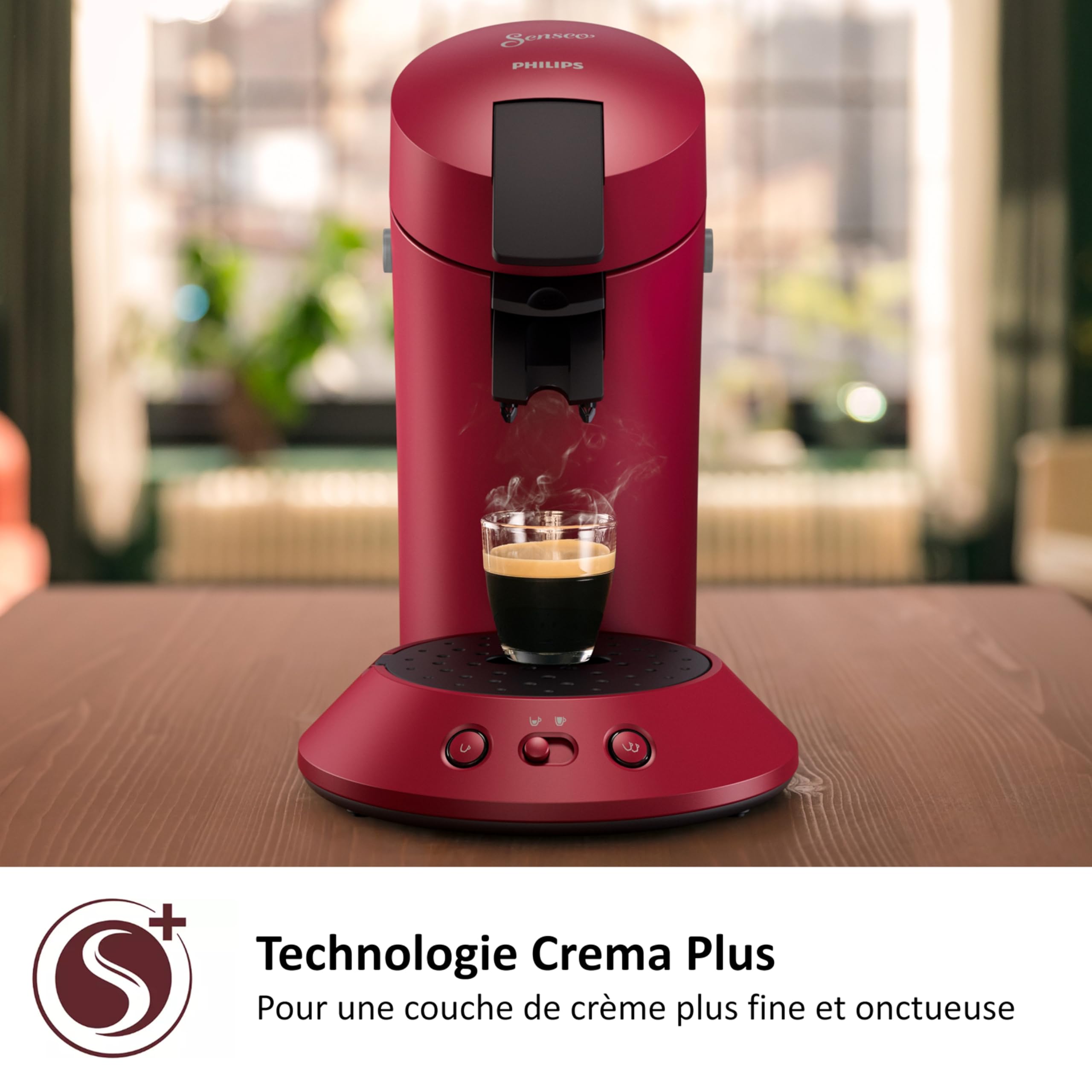 Machine à café à dosettes SENSEO Original Plus – Rouge | CSA210/91