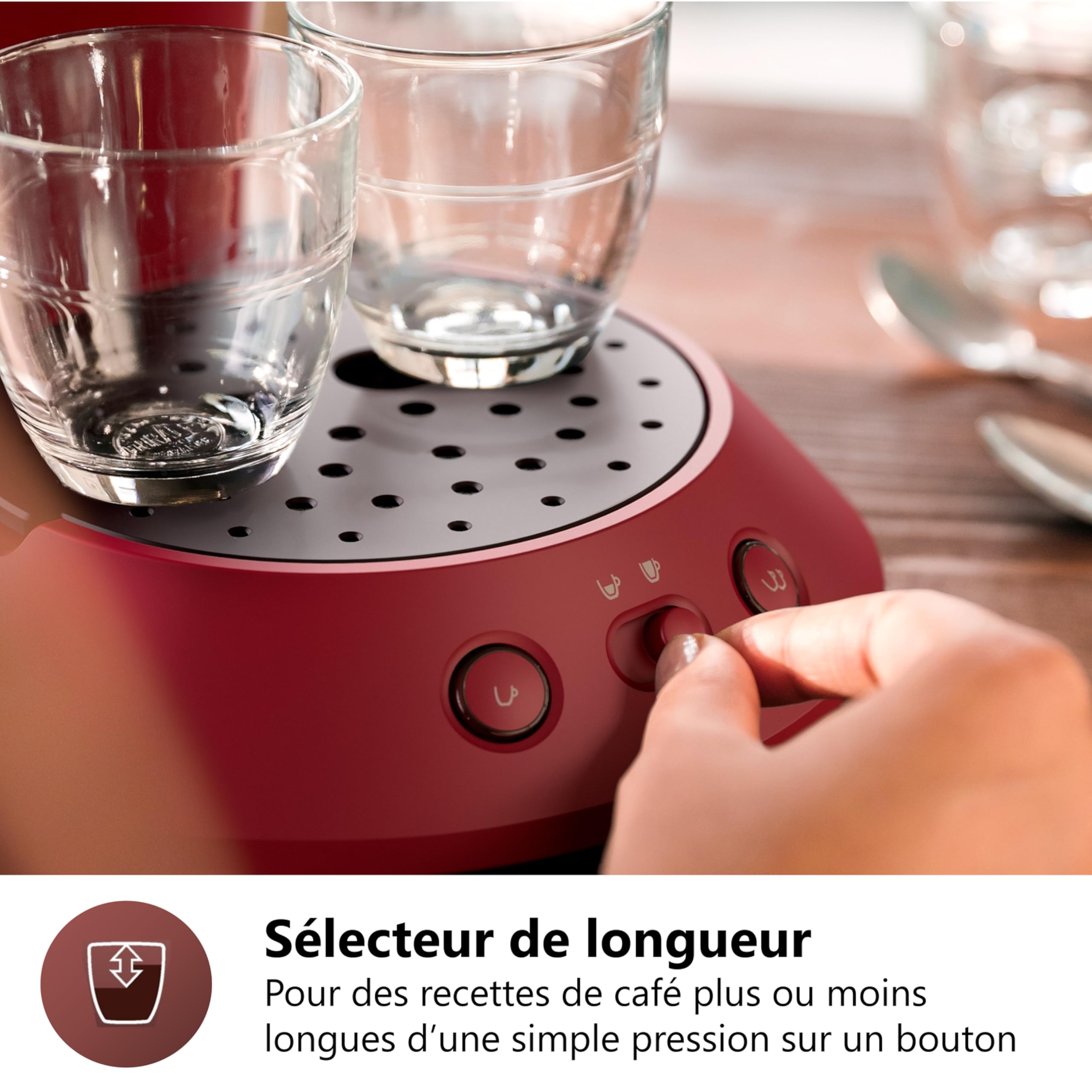 Machine à café à dosettes SENSEO Original Plus – Rouge | CSA210/91