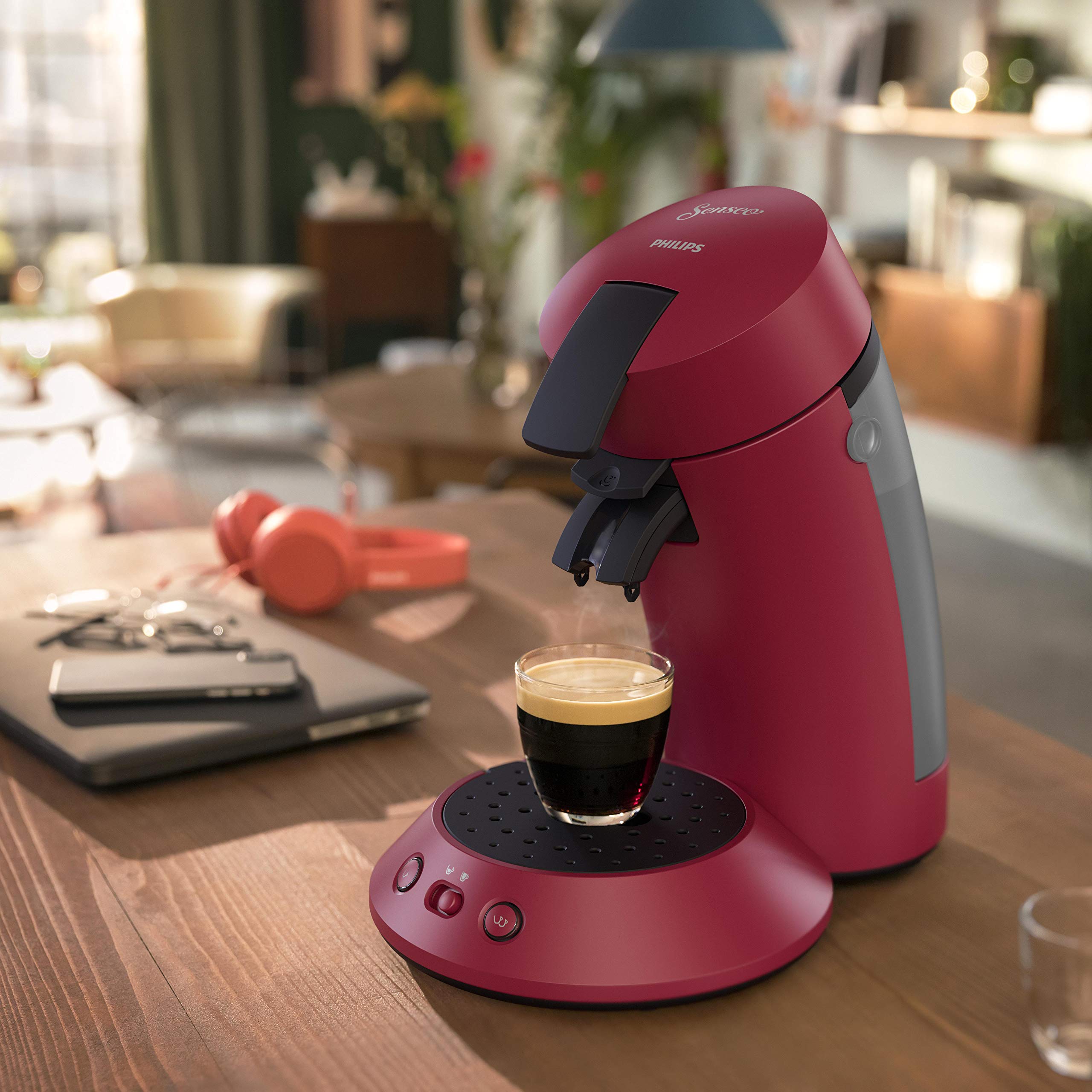 Machine à café à dosettes SENSEO Original Plus – Rouge | CSA210/91